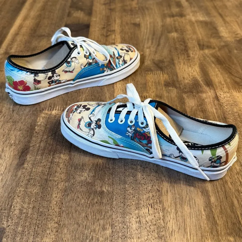 VANS X Disney Old Skool Sneaker Mickey Minnie Aloha Hawaiian Luau Women's 6.5